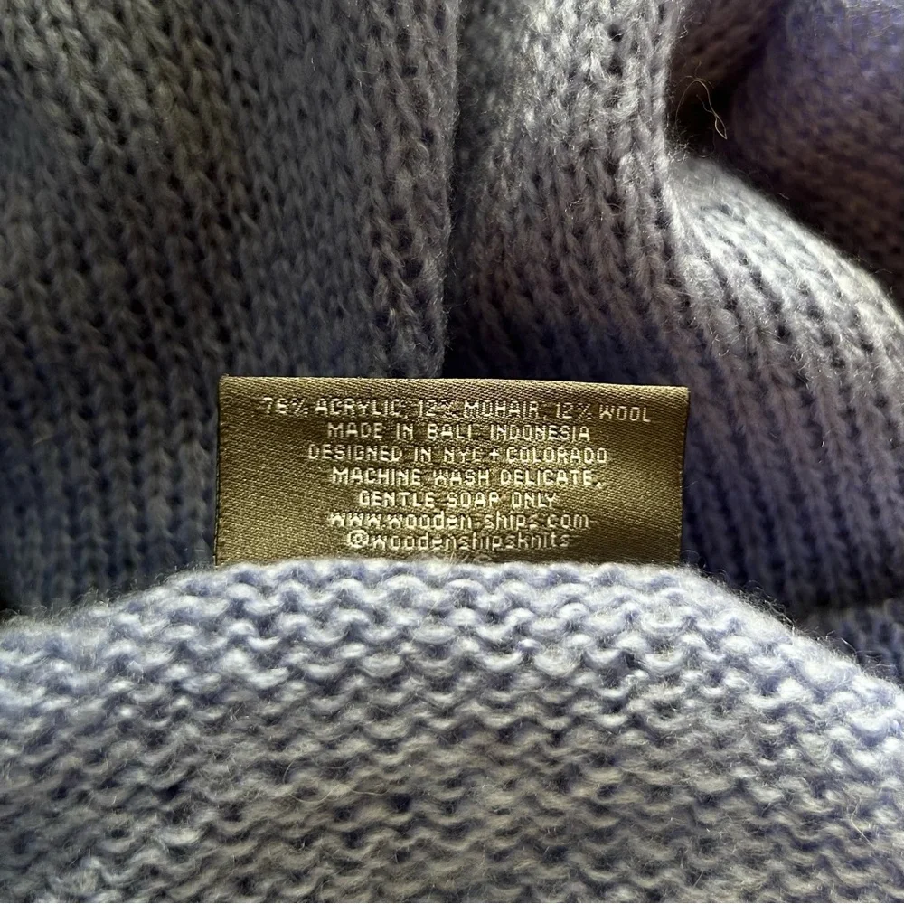 Wooden Ships Marina Slouchy Crew Knit Sweater‎ Blue Gentian XS/S
